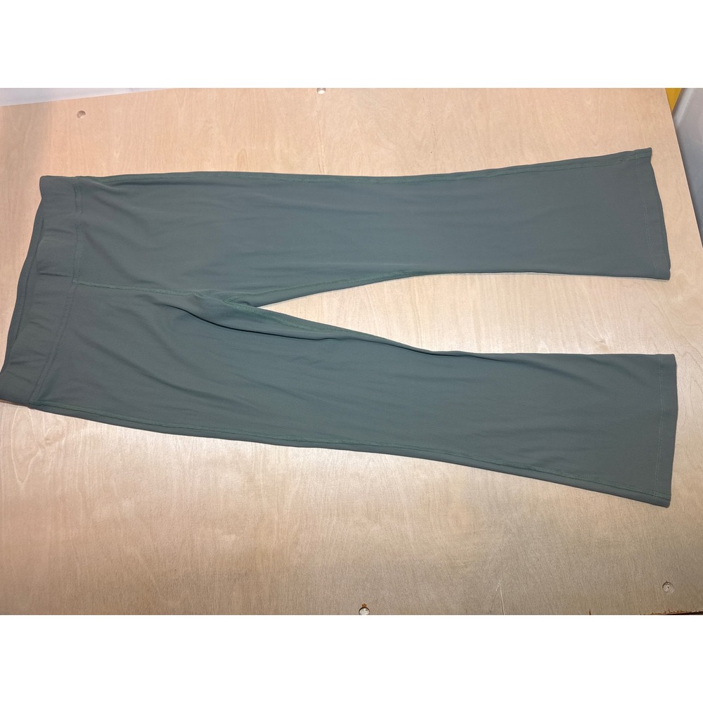Outdoor Voices Ribbed Flare Leggings Sage Green Bootcut Yoga Pants Large